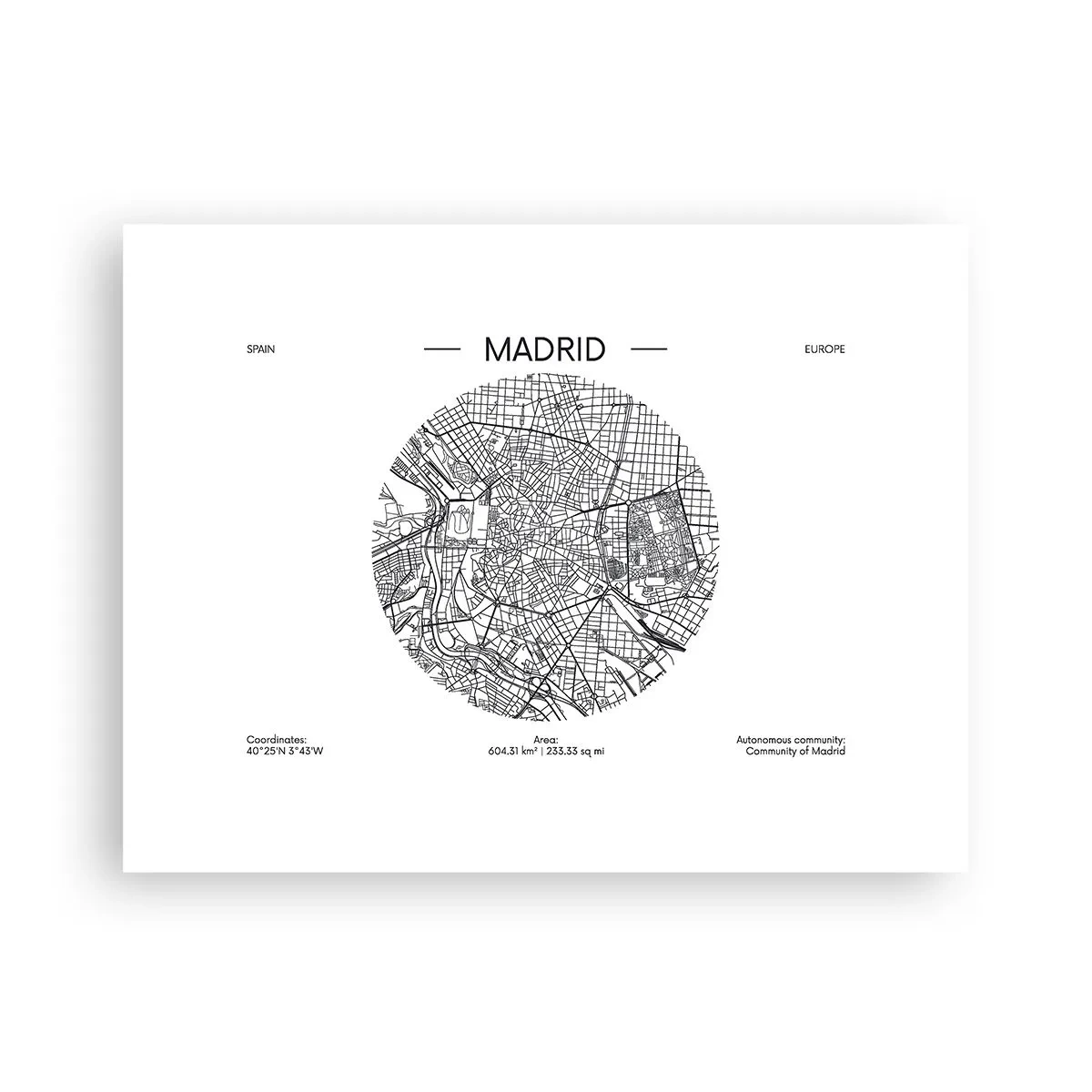 Poster - Anatomie von Madrid - 40x30 cm