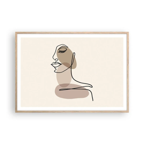 Poster in einem Rahmen aus heller Eiche - Eine gewisse Linie der Schönheit - 100x70 cm