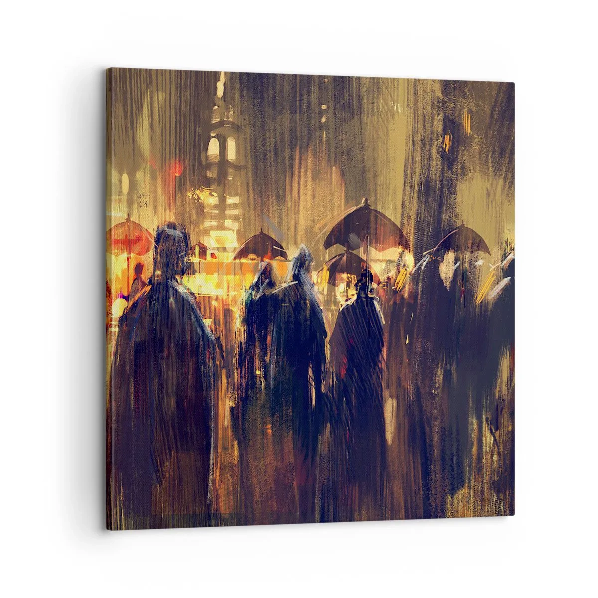 Bild auf Leinwand - Leinwandbild - Anhänger des Regens - 60x60 cm