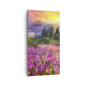 Bild auf Leinwand - Leinwandbild - Im Tal unter dem Schutz der Sonne - 65x120 cm