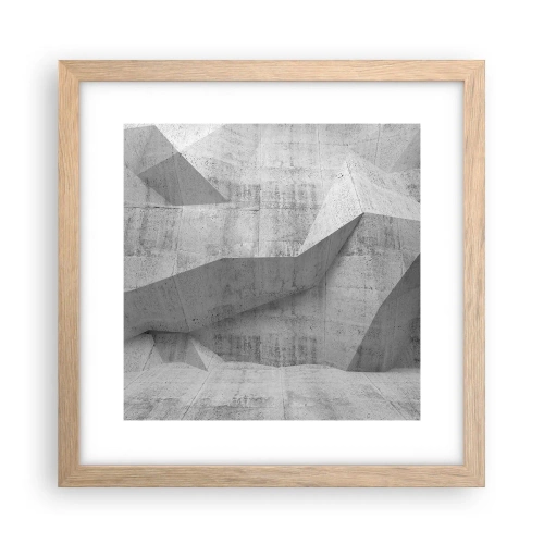 Poster in einem Rahmen aus heller Eiche - Eine echte Herausforderung - 30x30 cm