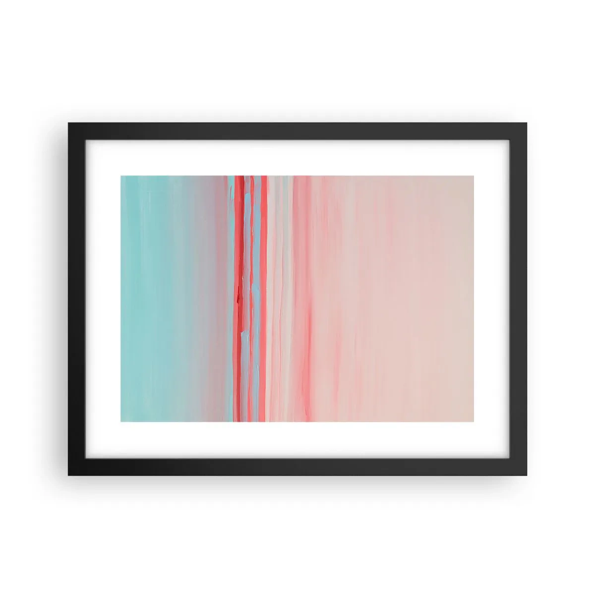 Poster in einem schwarzem Rahmen - Abstraktion im Morgengrauen - 40x30 cm