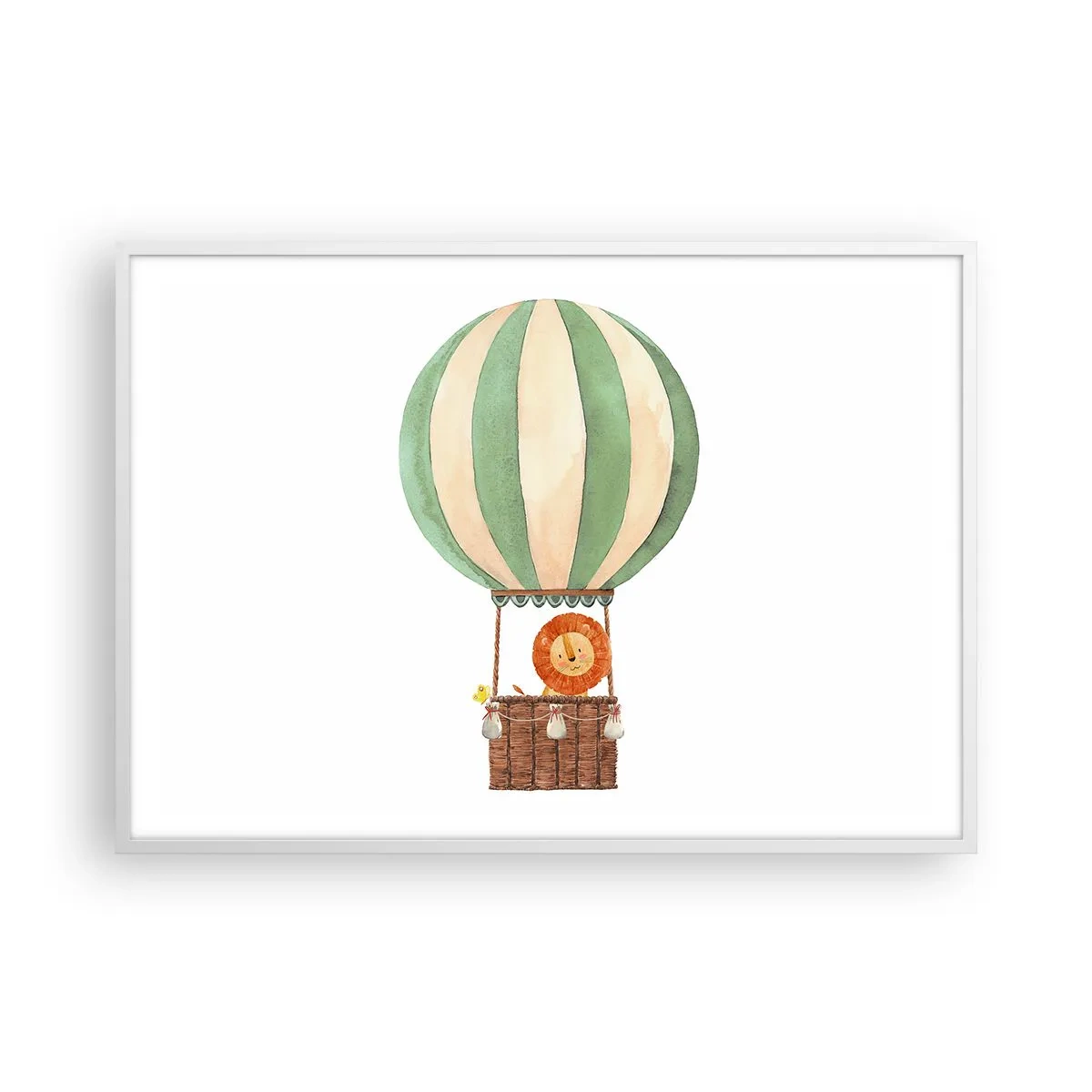 Poster in einem weißen Rahmen - Leons Reisen - 100x70 cm