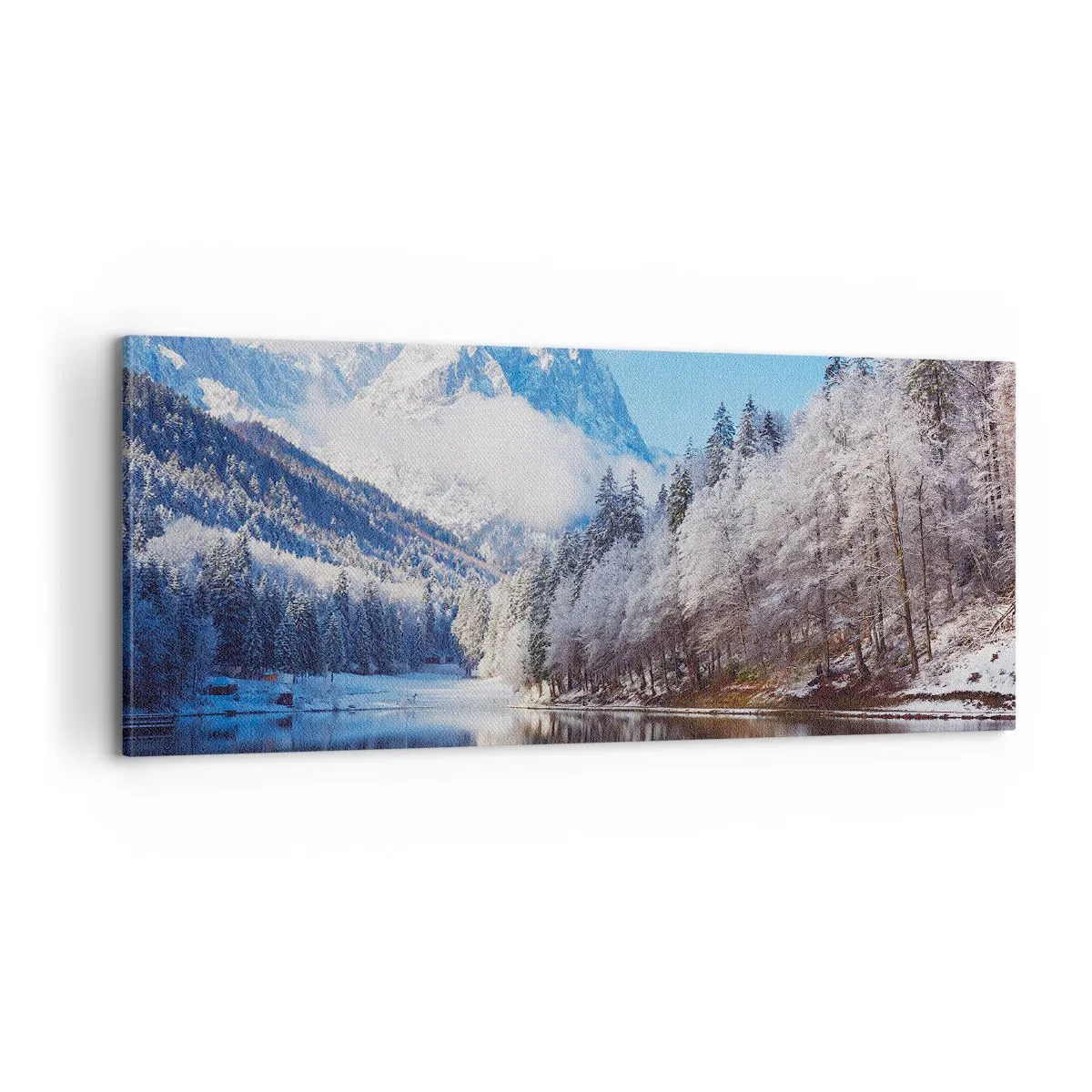 Bild auf Leinwand - Leinwandbild - Schneefang - 100x40 cm