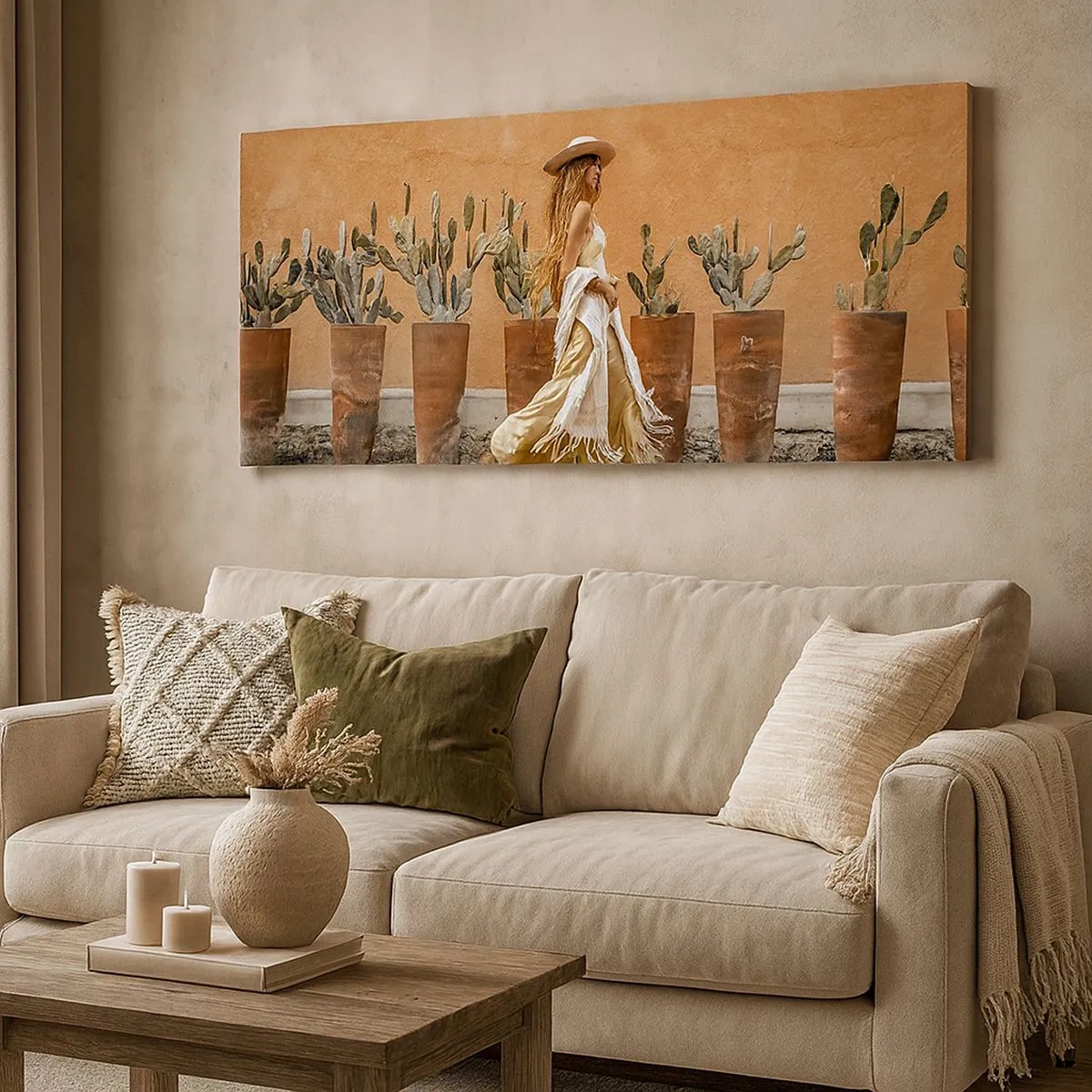 Bild auf Leinwand - Leinwandbild - Hippie-Stil - 100x40 cm