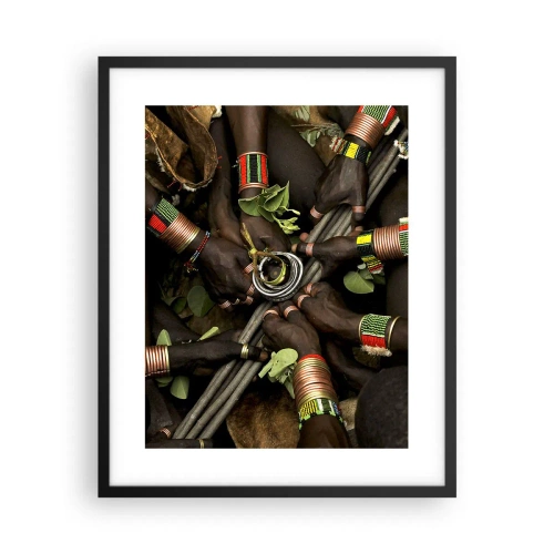 Poster in einem schwarzem Rahmen - Wir sind zusammen - 40x50 cm