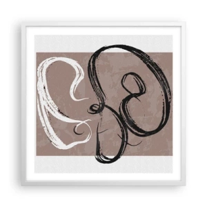 Poster in einem weißen Rahmen - Komposition – die Suche nach Fülle - 60x60 cm