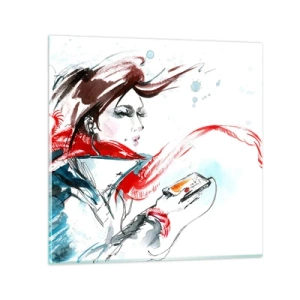 Glasbild - Bild auf glas - Mit mir stimmt was nicht - 40x40 cm