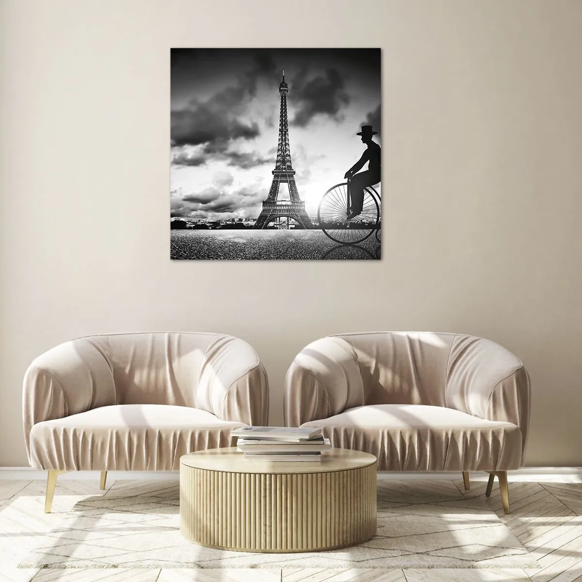 Glasbild - Bild auf glas - Sehnsucht nach Belle Epoque - 50x50 cm