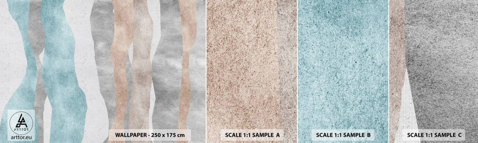 Fototapeten Muster Selbstklebend Deluxe Sticker - Studie über Nähe - Pastell, Minimalistisch, Linien - 100x30 cm