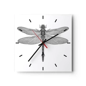 Wanduhr - Glasuhr - Präzision der Natur - 40x40 cm