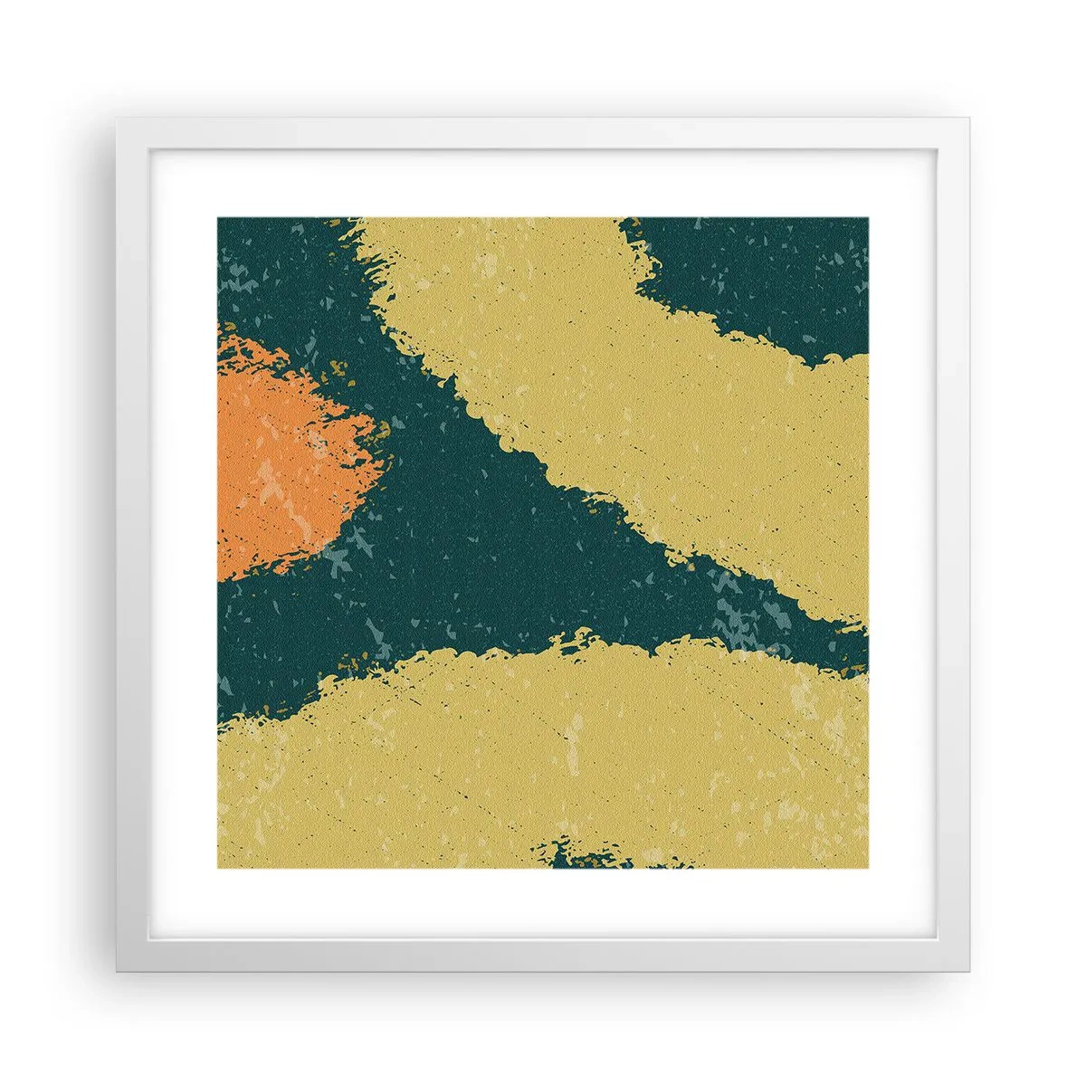 Poster in einem weißen Rahmen - Abstraktion – langsame Bewegung - 40x40 cm