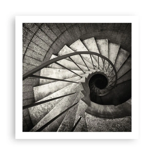 Poster - Treppe hoch, Treppe runter - 60x60 cm