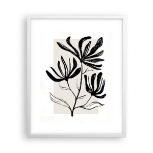 Poster in einem weißen Rahmen - Skizze für das Herbarium - 40x50 cm