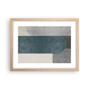 Poster in einem Rahmen aus heller Eiche - Komposition auf der Ebene - 40x30 cm