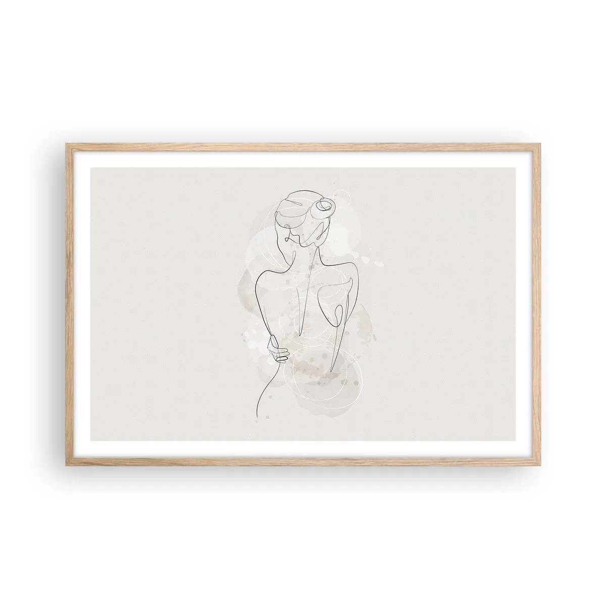 Poster in einem Rahmen aus heller Eiche - Wie ein sensibles Instrument - 91x61 cm