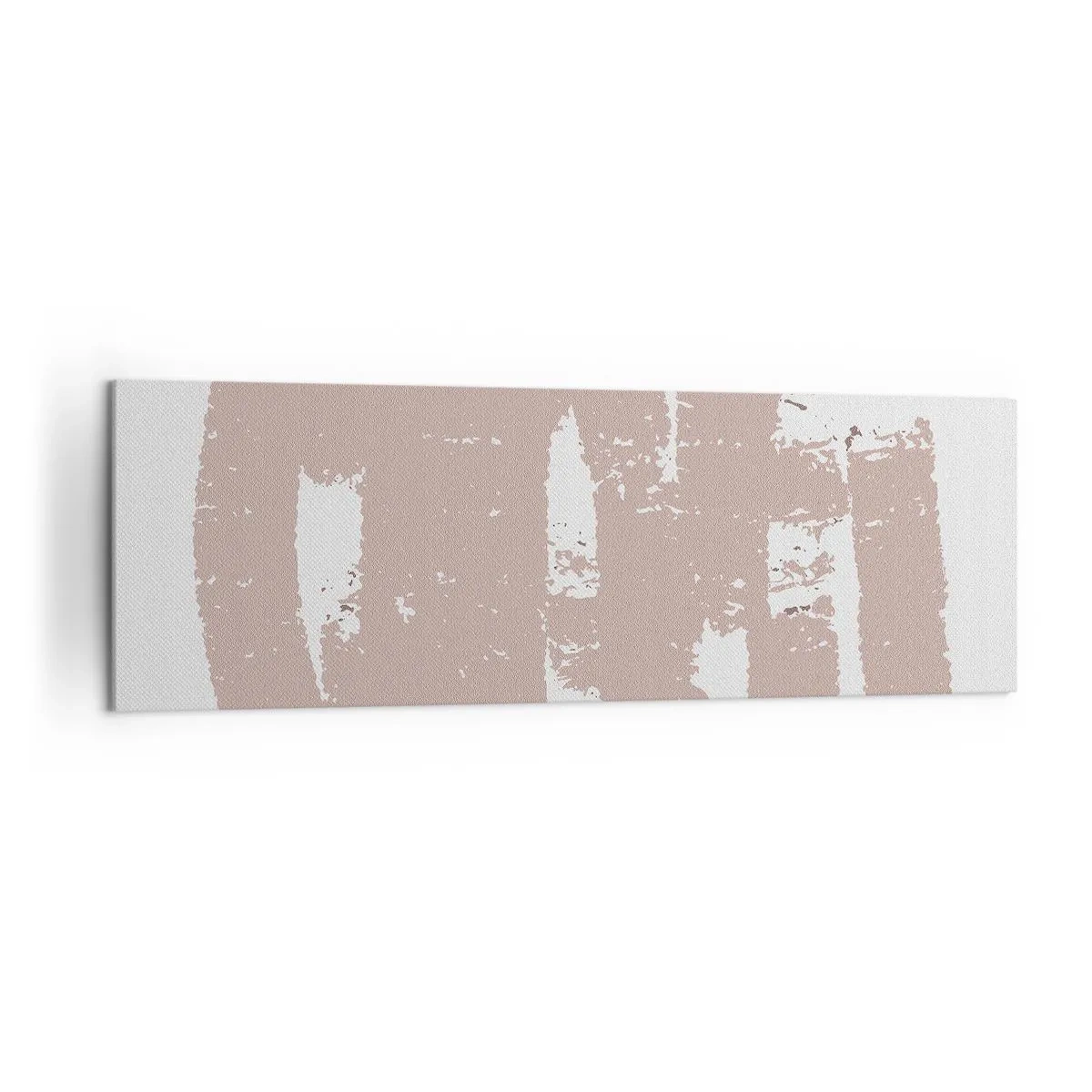 Bild auf Leinwand - Leinwandbild - Zartrosa Formen auf hellem Hintergrund - 160x50cm - Abstraktion in zartem Rosa - Moderne Wanddekoration für Wohnzimmer und Schlafzimmer ARTTOR