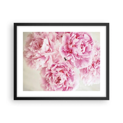 Poster in einem schwarzem Rahmen - In rosa Glamour - 50x40 cm