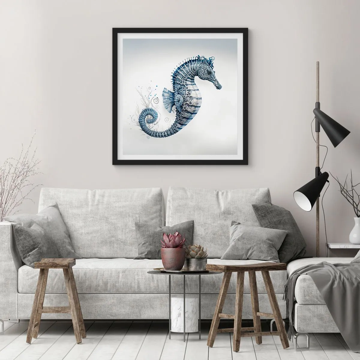 Poster in einem schwarzem Rahmen - Subtiler Witz der Natur - 30x30 cm