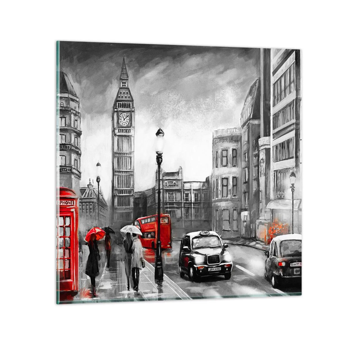 Glasbild - Bild auf glas - Gar keine graue Stadt - 60x60 cm