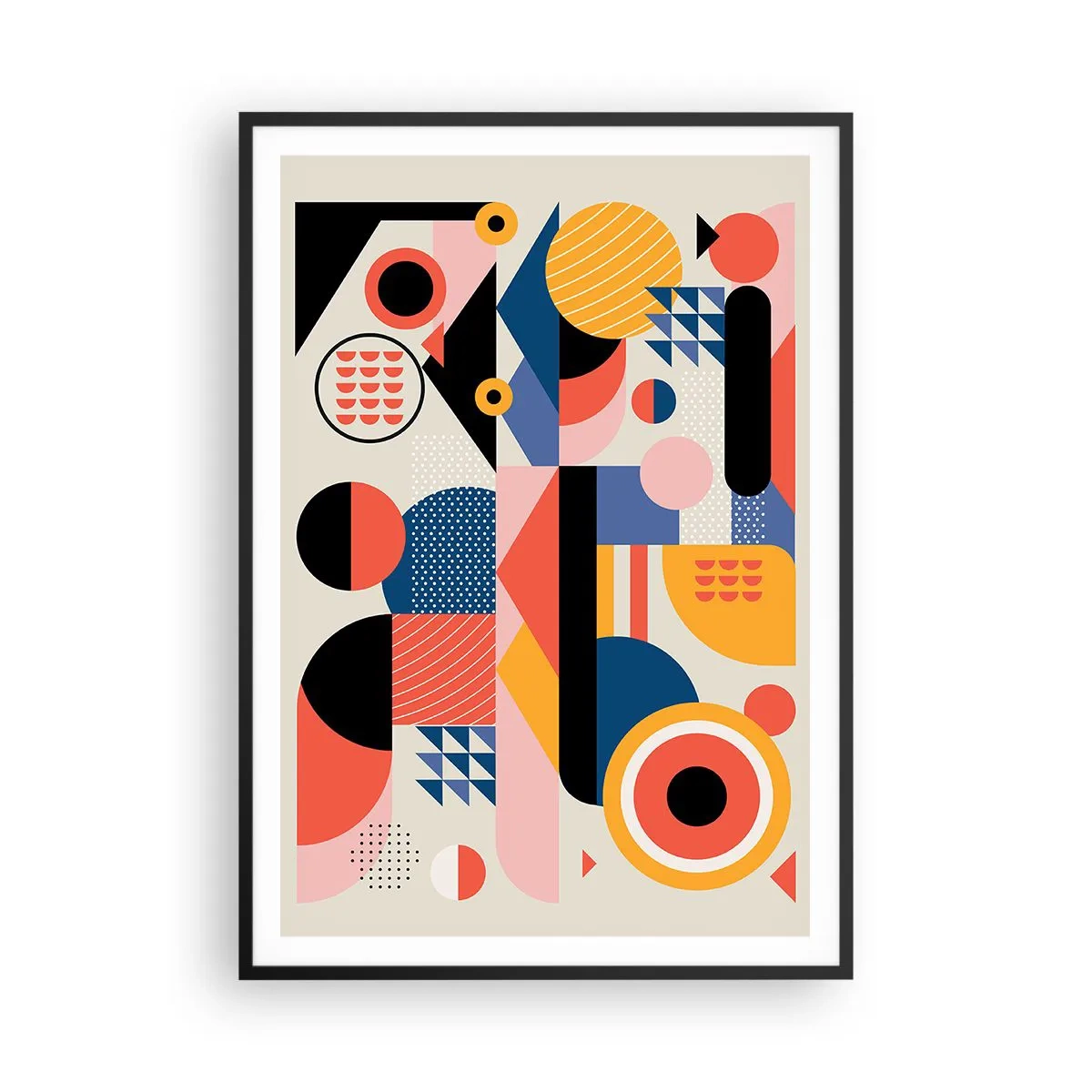 Poster in einem schwarzem Rahmen - Komposition: Na, los, spiel! - 70x100 cm