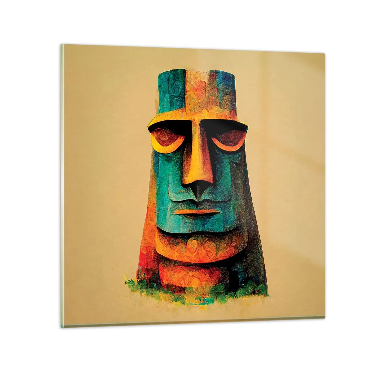 Glasbild - Bild auf glas - Statuenhaft und sympathisch - 30x30 cm