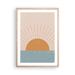 Poster in einem Rahmen aus heller Eiche - Alltägliches Wunder - 50x70 cm