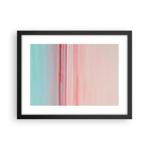 Poster in einem schwarzem Rahmen - Abstraktion im Morgengrauen - 40x30 cm