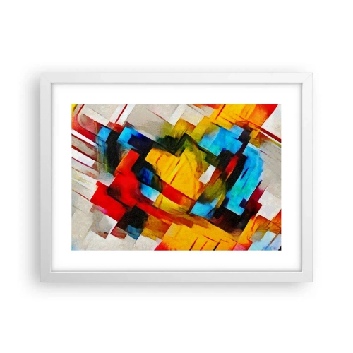 Poster in einem weißen Rahmen - Ein bunter Interleaver - 40x30 cm
