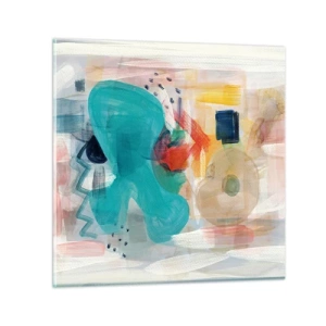 Glasbild - Bild auf glas - Buntes Spiel - 30x30 cm
