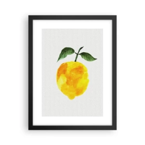 Poster in einem schwarzem Rahmen - So schmeckt man die Sonne - 30x40 cm