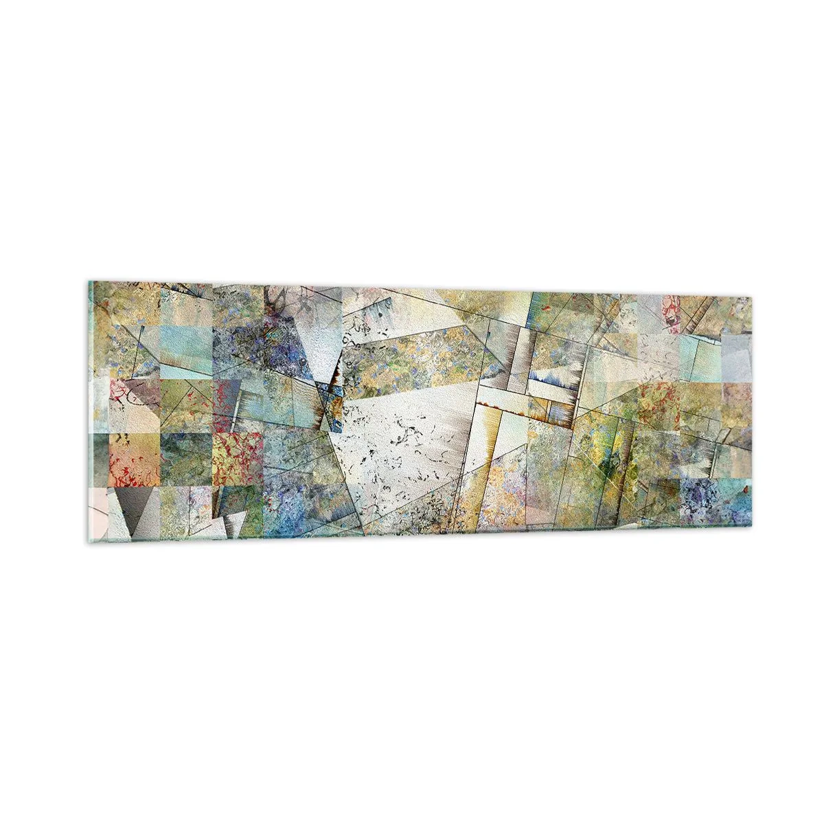 Glasbild - Bild auf glas - Geometrische Mischung - 90x30 cm
