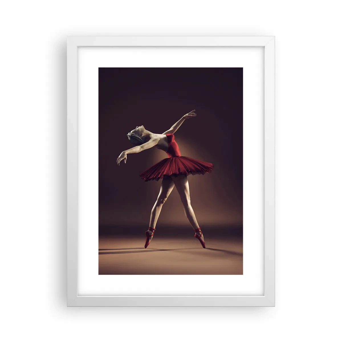 Poster in einem weißen Rahmen - Eine Primaballerina - 30x40 cm