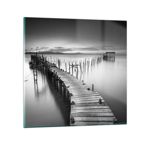 Glasbild - Bild auf glas - Der Frieden eines vergessenen Ufers - 70x70 cm