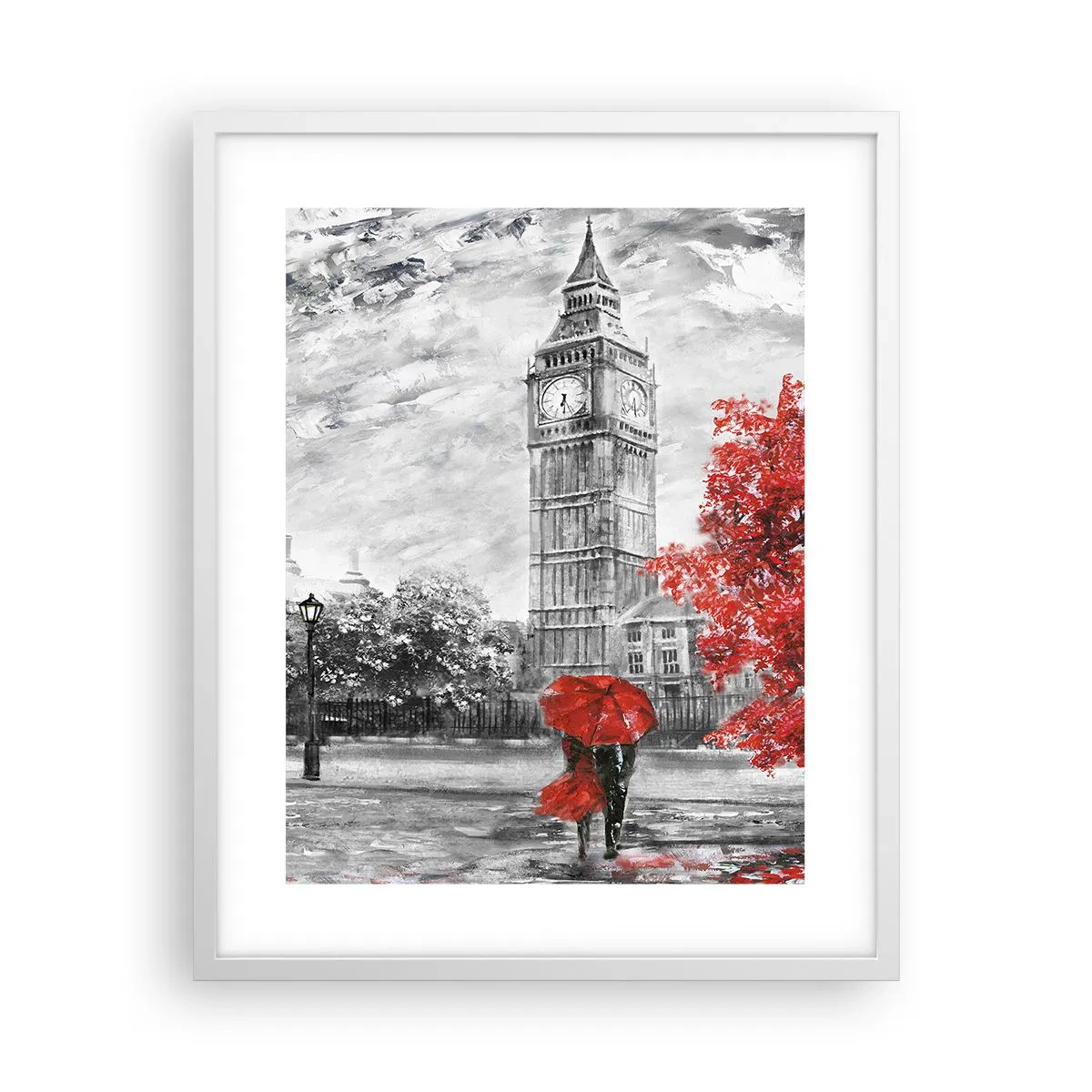 Poster in einem weißen Rahmen - Ein aufregender Tag - 40x50 cm