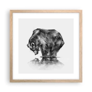 Poster in einem Rahmen aus heller Eiche - Schön, jemanden in der Nähe zu sehen - 40x40 cm