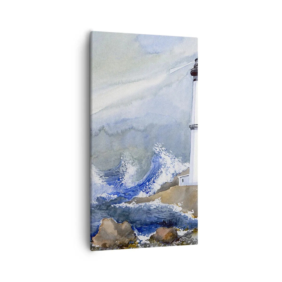 Bild auf Leinwand - Leinwandbild - Gegen die Dunkelheit und den Sturm - 55x100 cm