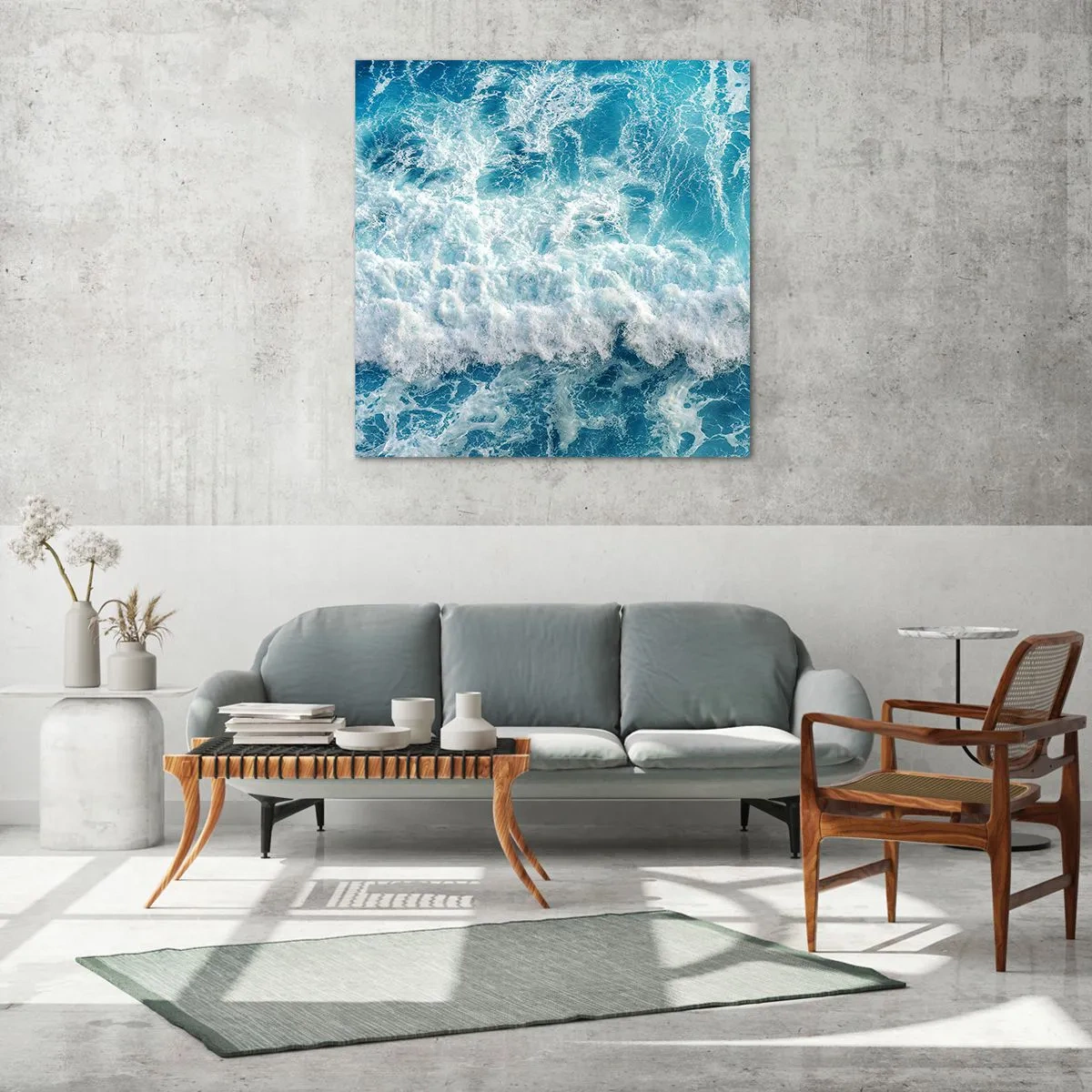 Glasbild - Bild auf glas - Freudig und springend - 60x60 cm