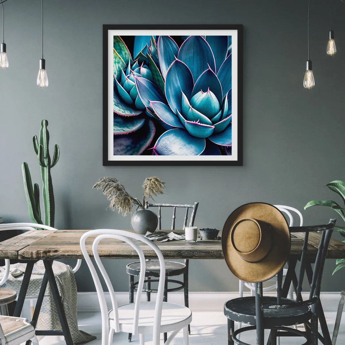 Poster in einem schwarzem Rahmen - Lebenskraft - 50x50 cm