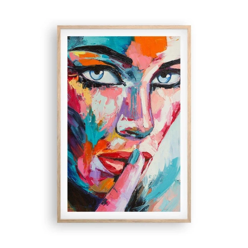 Poster in einem Rahmen aus heller Eiche - Unser erstes Geheimnis - 61x91 cm