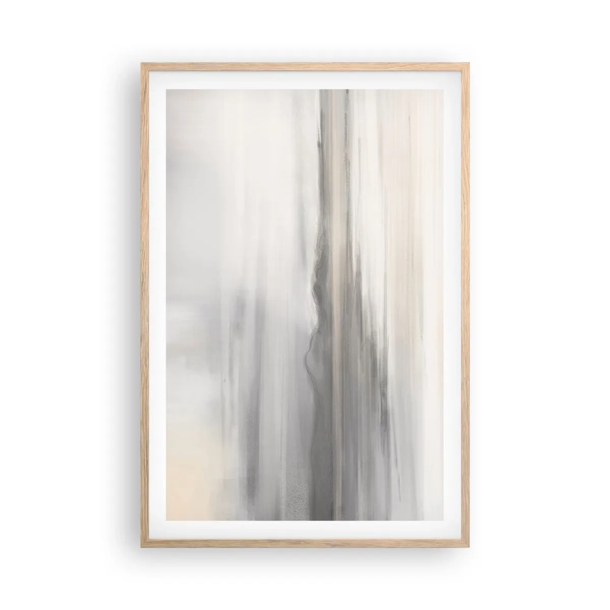 Poster in einem Rahmen aus heller Eiche - Nachdenkliche Distanz - 61x91 cm