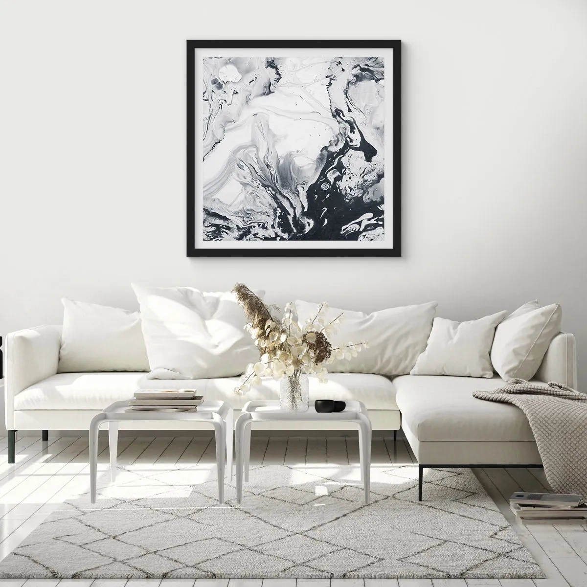 Poster in einem schwarzem Rahmen - Das Innere der Erde - 30x30 cm