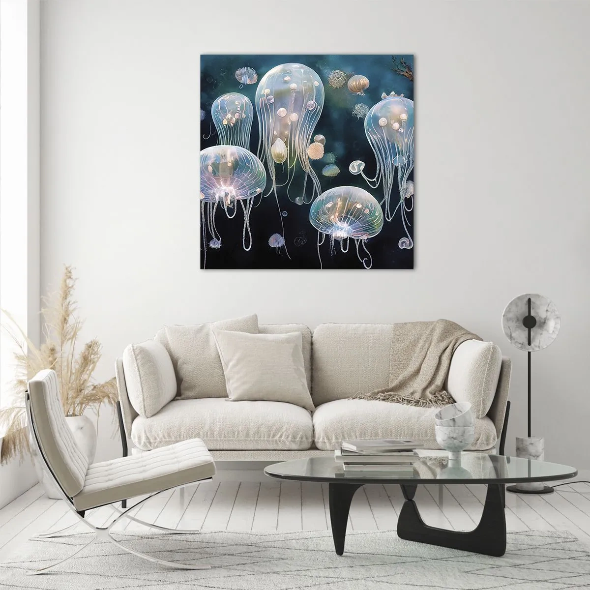 Glasbild - Bild auf glas - Unterwasserball - 30x30 cm