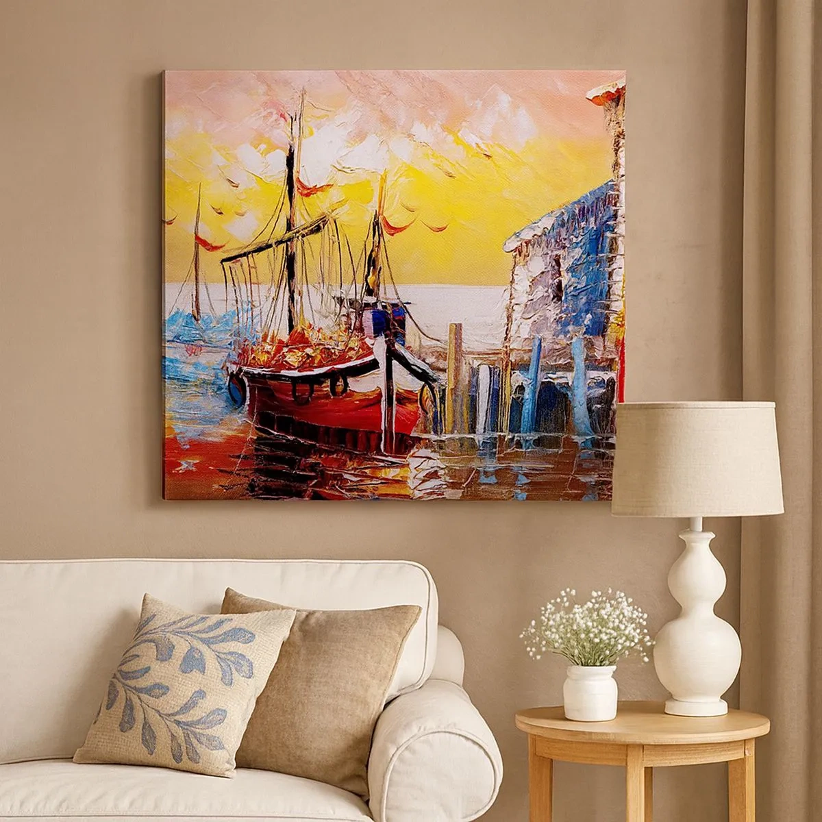 Bild auf Leinwand - Leinwandbild - Glückliche Rückkehr - 30x30 cm