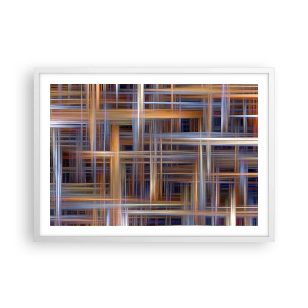 Poster in einem weißen Rahmen - Aus Licht gewebt - 70x50 cm