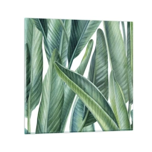 Glasbild - Bild auf glas - An und für sich Grün - 70x70 cm