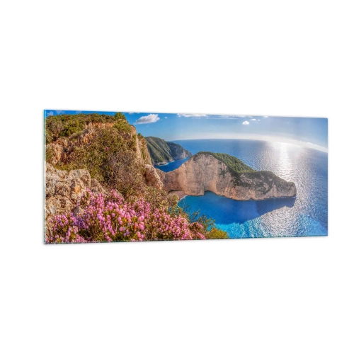 Glasbild - Bild auf glas - Mein toller Griechenlandurlaub - 100x40 cm