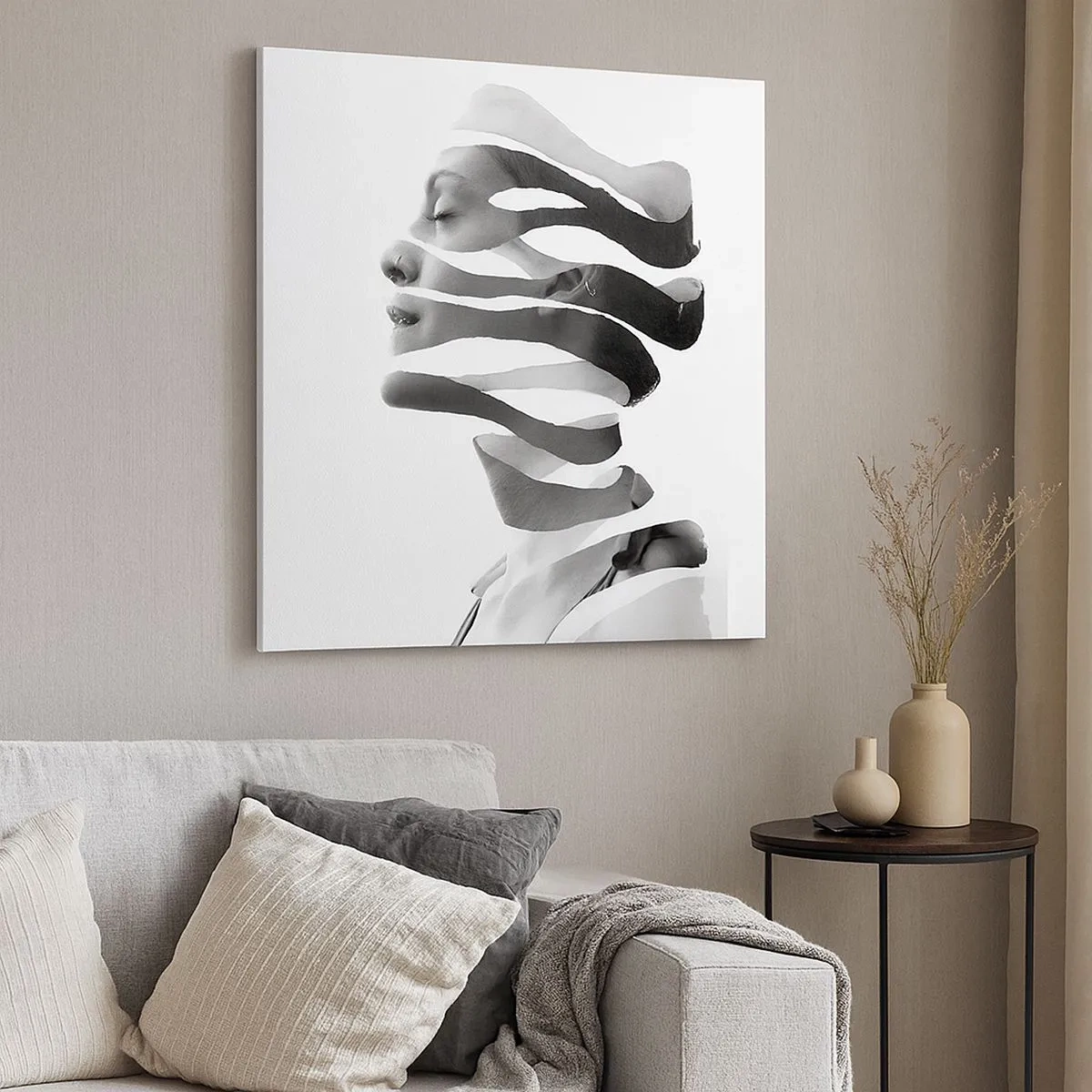 Bild auf Leinwand - Leinwandbild - Surreales Porträt - 30x30 cm