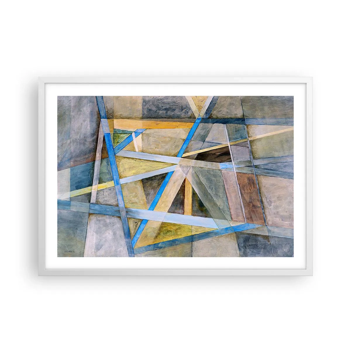 Poster in einem weißen Rahmen - Gerade oder diagonal? - 70x50 cm