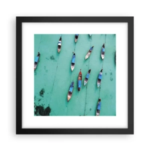 Poster in einem schwarzem Rahmen - In freudiger Erwartung - 30x30 cm